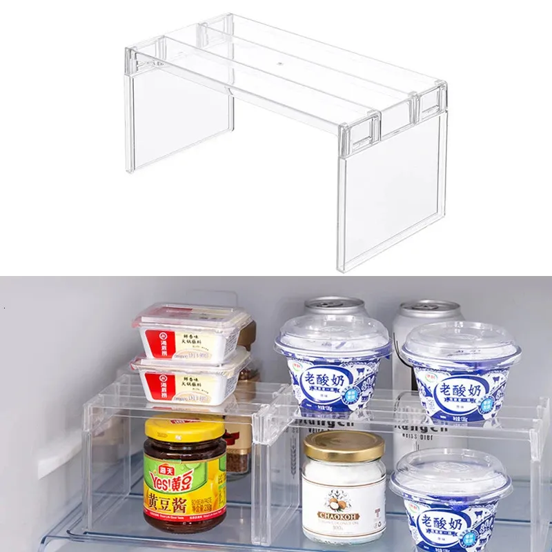 Organizzatori del frigorifero PRESORE PRESTO FRIDIO Scaffali di separatore a strati di separatore trasparente Accessori da cucina spaziale