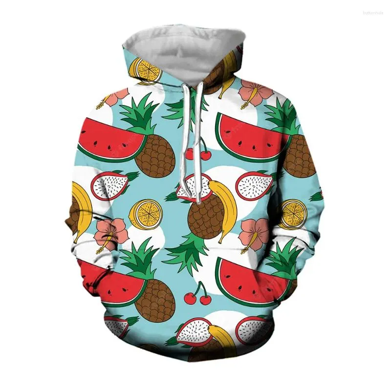 Men's Hoodies Jumeast 3D Graphic Men Hoodie With Fruit Pattern Streetwear Aesthetic Clothing Oversized For Fashion Clothes Coats