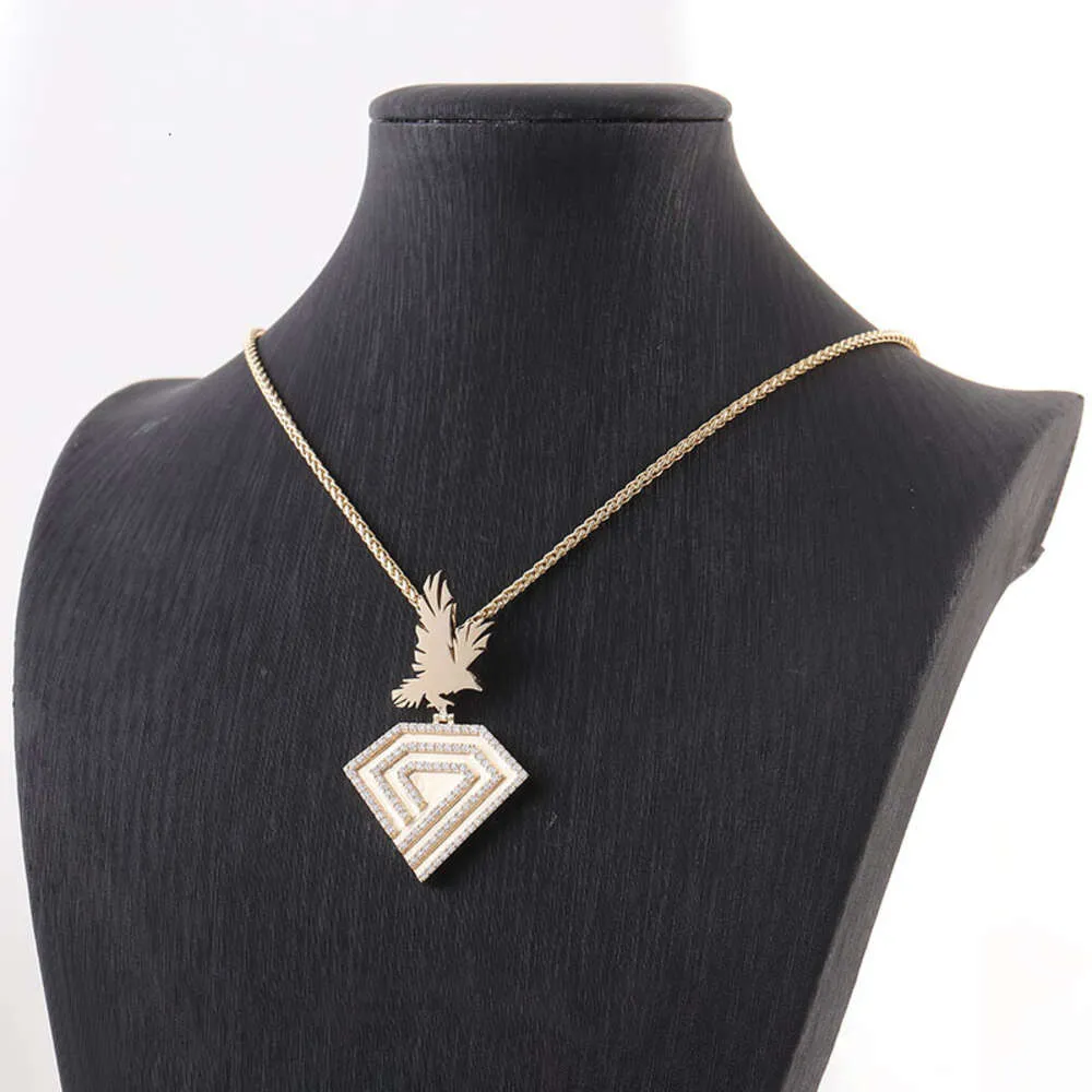 Mode VVS Nature Diamond Pendant Real Gold Hip Hop Jewelry Collier pour femmes hommes