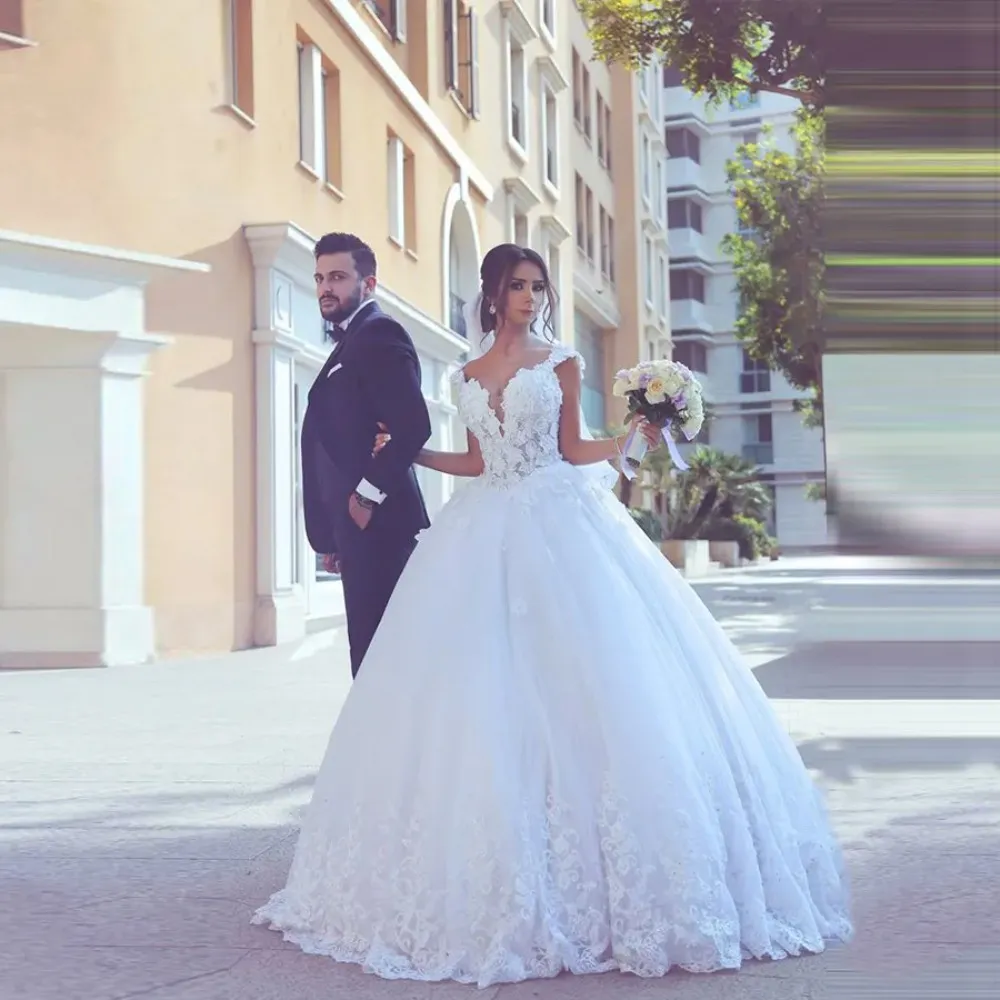 Exquisite Ball Gown Wedding Dress Designer Luxury, Vintage Lace
