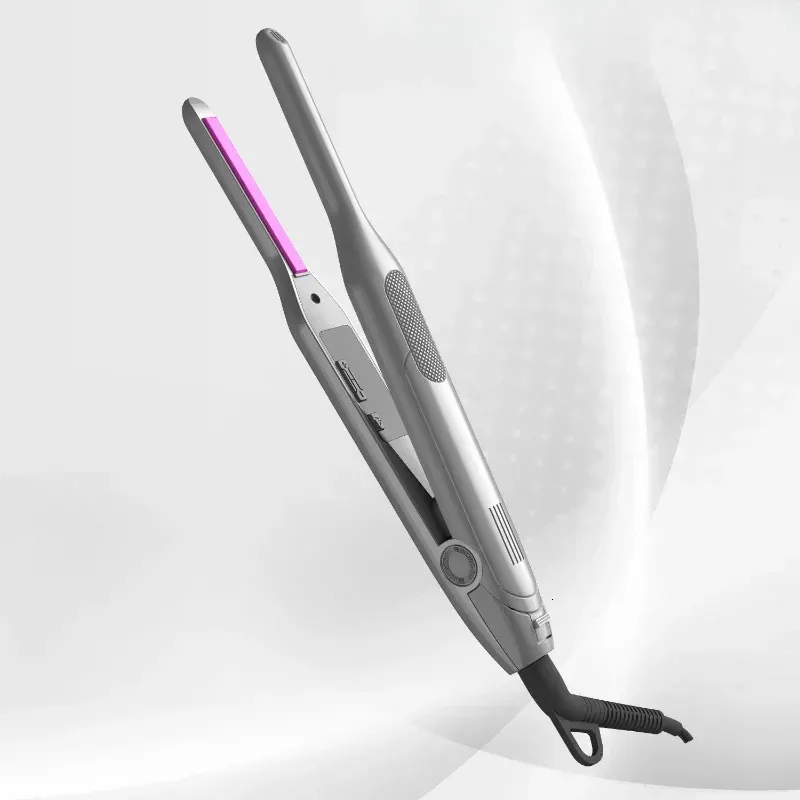 Professional 2 in 1 Hair Straightener Curling Iron hair curler Flat Iron for Short Hair LED Straightener Ceramic Beard 231227