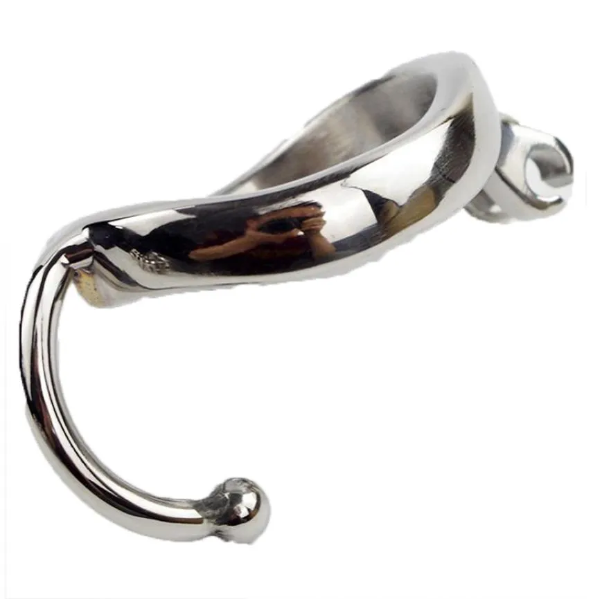 Stalen Cock Cage Base Arc Ring met Testis scheidingsapparaat Speeltjes voor mannen Kuisheidsgordel3303864