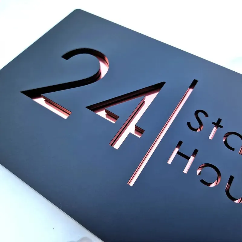 28cm Custom Modern House Door Number Sign Acrylic Outdoor Street Family 28cm-custom-modern-house-door-number-sign-acrylic-outdoor-street-family