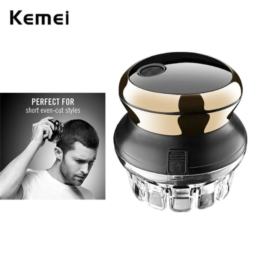 Kemei Easy Cut DIY UFO Máquina de cortar cabelo e aparador para homens, mesmo kit rotativo sem fio, lâminas circulares afiadas 2112297615515