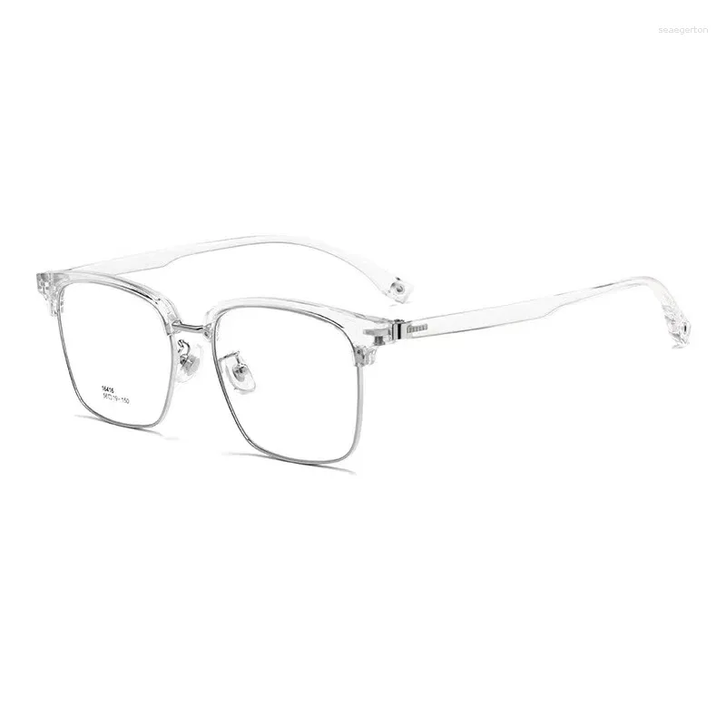 Lunettes de soleil Cadres 56mm Grande taille élargie Big Face Fat Lunettes Cadre Business Hommes Titanium Alliage Myopie 16416TH