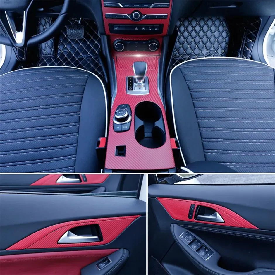 Adesivi per Infiniti Q30 QX30 20152018 Interni Pannello di controllo centrale Maniglia per porta Adesivi in fibra di carbonio Decalcomanie Car styling Accessorie