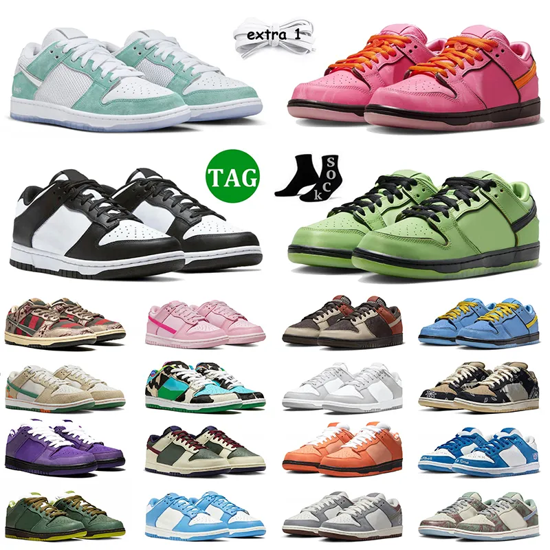 OG Designer Lage Panda Casual Schoenen Zwart Wit April Turbo Groen Meisjes Roze Year of the Dragon Pandas Coast UNC Groen Paars Lobster Sneakers Chunky Dunkys Sneakers