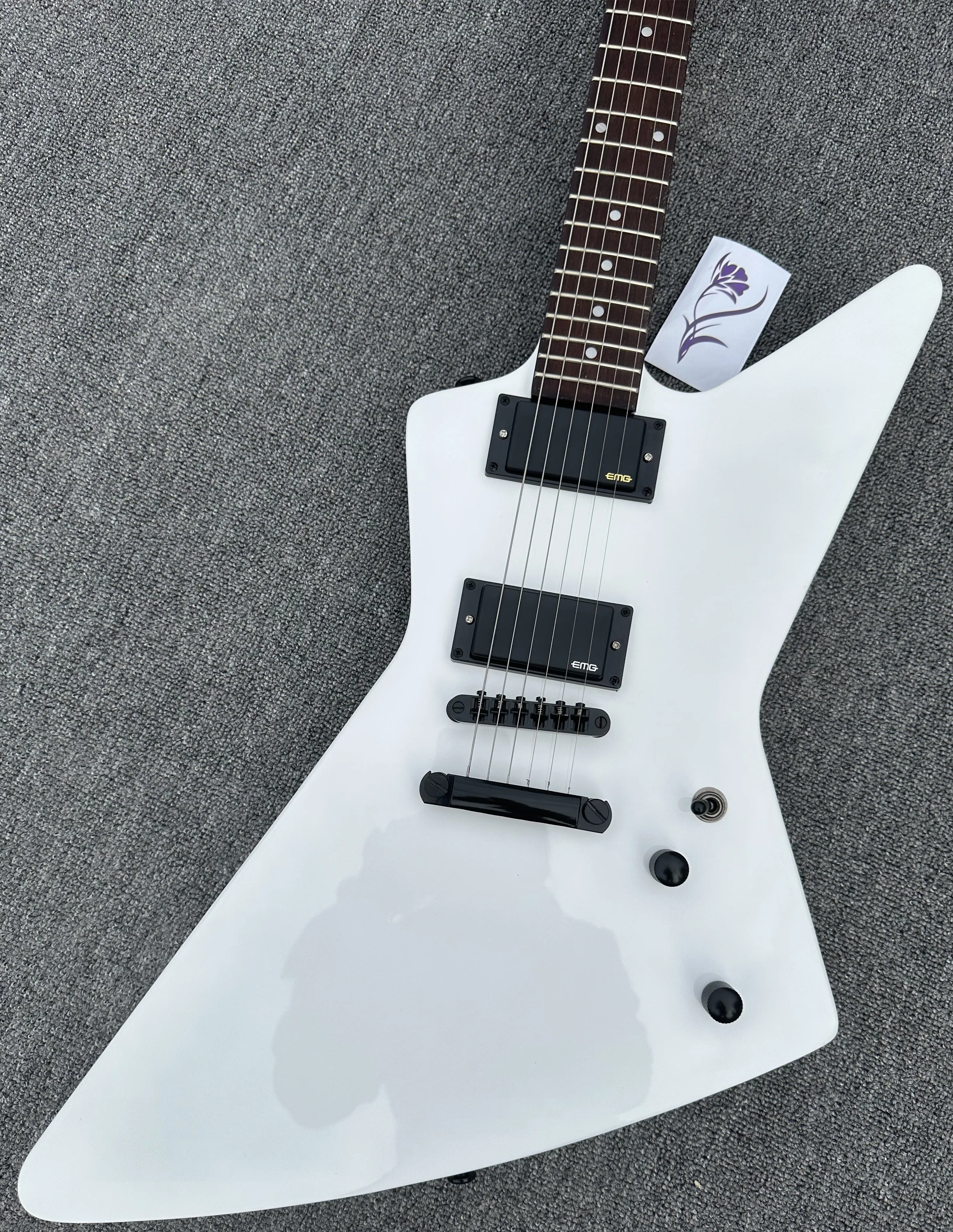 Irregular Electric Guitar, Made Of Imported Wood, White Pearl Inlaid