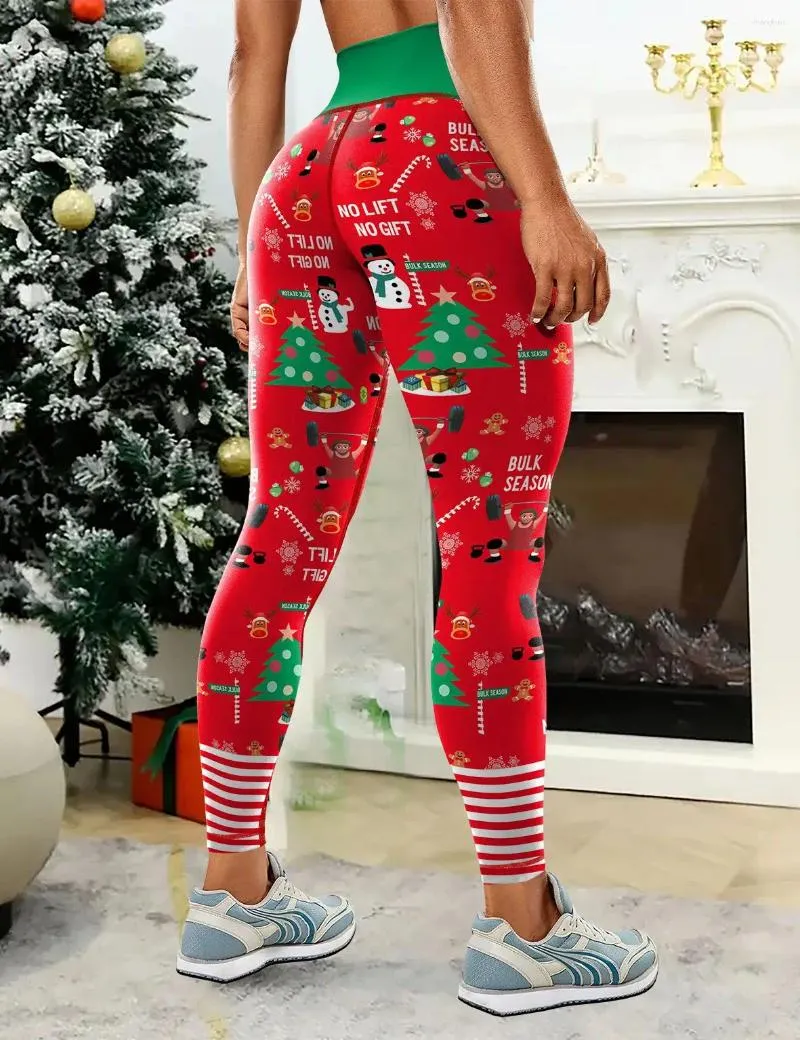 Pantalon actif Gutashye S-XL 3D imprimé numérique vacances de Noël Yoga Leggings pour femmes taille haute levage des hanches course à pied gymnase Fitness