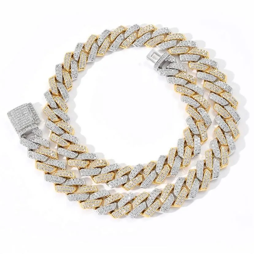Iced Out Chains For Men Miami Cuban Link Necklace Luxury Micro Paved CZ Cuban Chain Fashion Hip Hop Jewelry217O