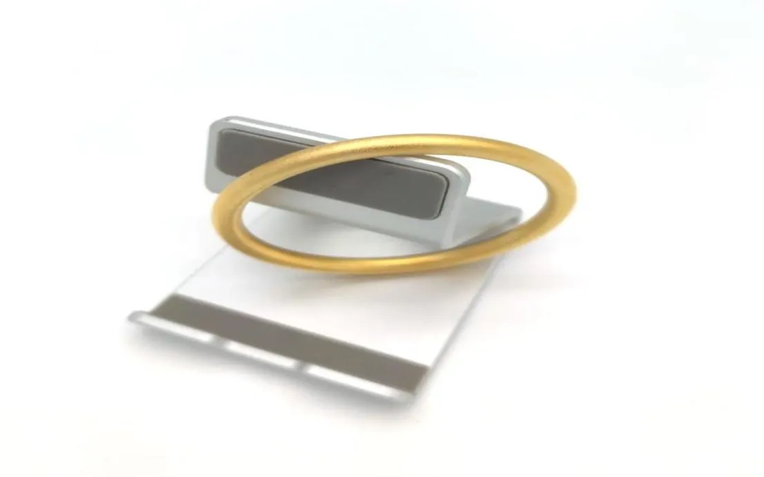 Clássicos 9k Solid Gold Fine Gold Authentic Plain Circle Brangelet Bracelet pesado 6mm 61 mm diâmetro3300261