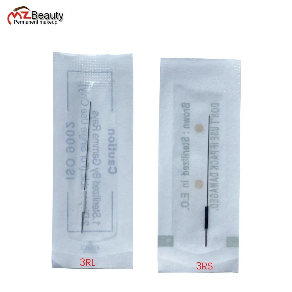 Machine 3rl 3rs Tattoo Naald R3 Wegwerp Gesteriliseerde Permanente Make-up Hine 0,35mm X 50mm voor Wenkbrauw Pen Ronde 3 Agulha Agujas