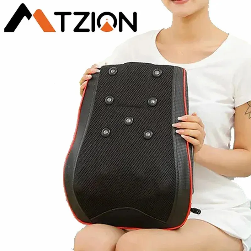Neck Massage Pillow Electric Finger Press Belt Heating Head and Lumbar Spine Rolling 3D Kneading Back Pain Relief Massage Relax 231227