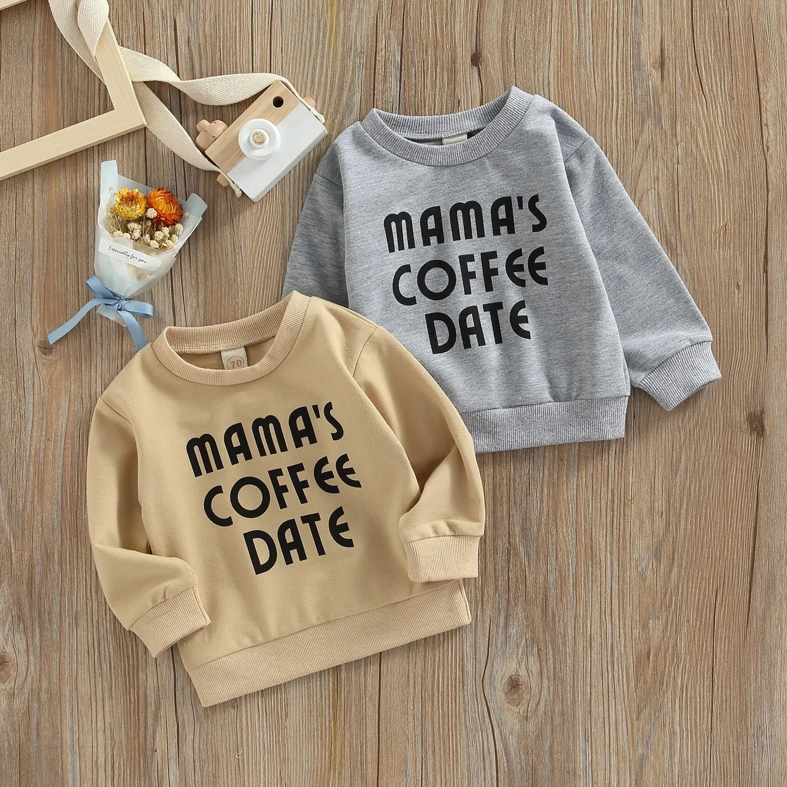 Citgeett Autumn Infant Baby Boys Mädchen Sweatshirt Brief Druck Langarm süße atmungsaktive Pullover Tops Frühlingskleidung 231227