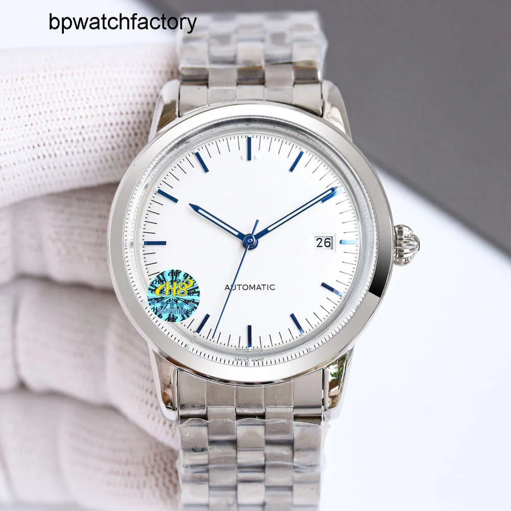 Omegawatch Men's Designer Watch 316L Titta på silver Dial 40mm Importerad Super Movement 9015 Helautomatisk Windup Super Luminous 3D tredimensionell
