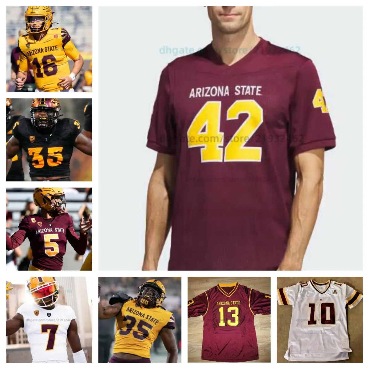 Sun Devils Football Football Jersey NCAA College Herrkvinnor Youth All Stitched Kyson Brown Montana Warren Keith Abney II Adama Fall Caleb McCullough 23 Bradley