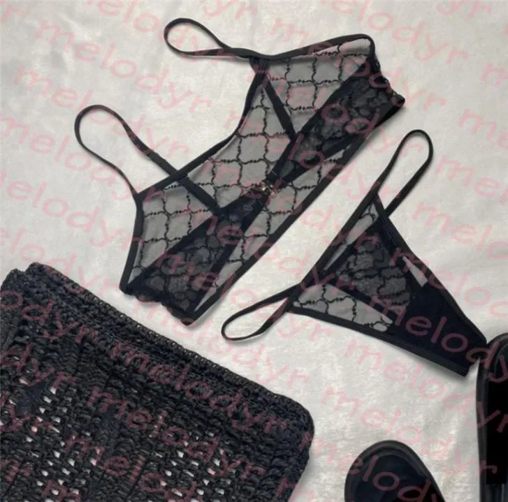 Women Sexy Lace Lingerie Embroidery Letter Thong Underwear Home Textile Push Up Bras Set Breathable Intimates3681721