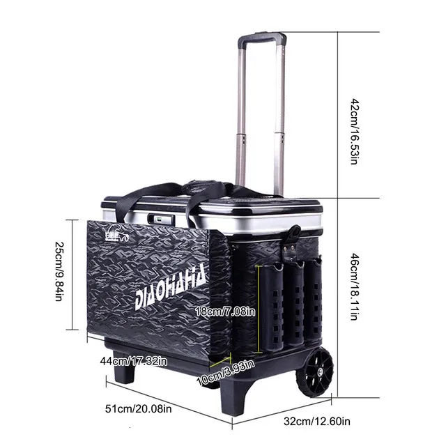 Fishing Barrel Box Large Capacity Luggage Case Hard Cover
