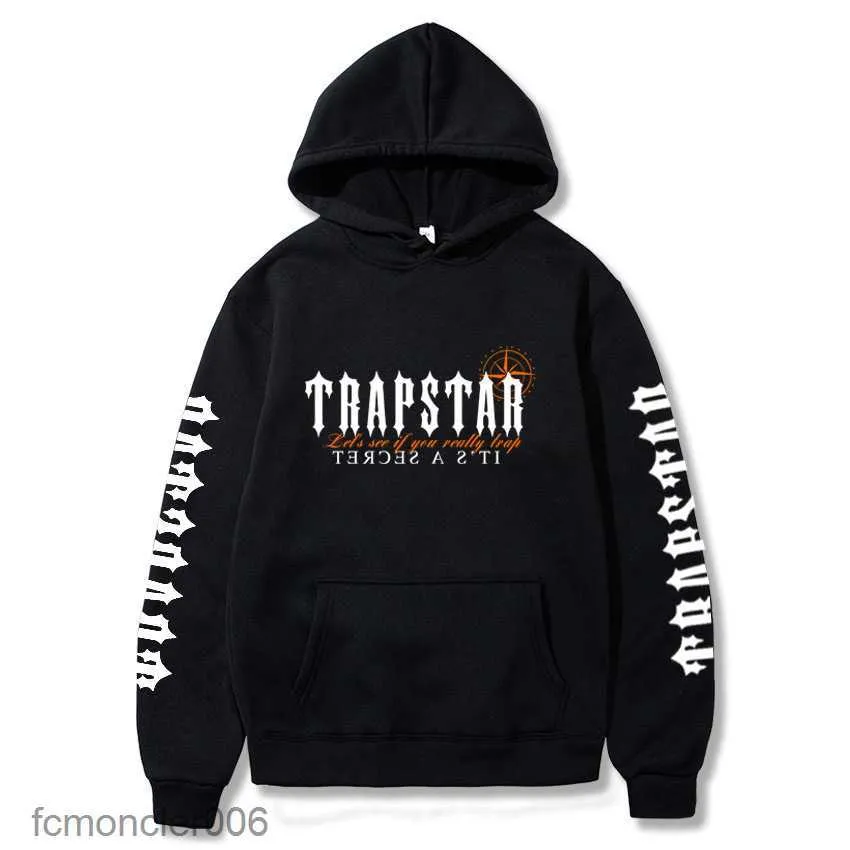 Moda para mujer para hombre Trapstar Sudaderas con capucha Casual Estilo deportivo Sudaderas con capucha con estampado clásico Hombres con estilo Sudadera con capucha de manga larga con capucha 3XL 2O8S