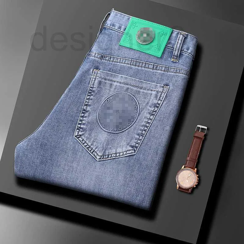 Herren Jeans Designer Marke Denim Herren Slim Fit kleine gerade Röhre 2023 Frühjahr/Sommer neue Herren elastische Slim Fit lässige Herrenhose B1AK