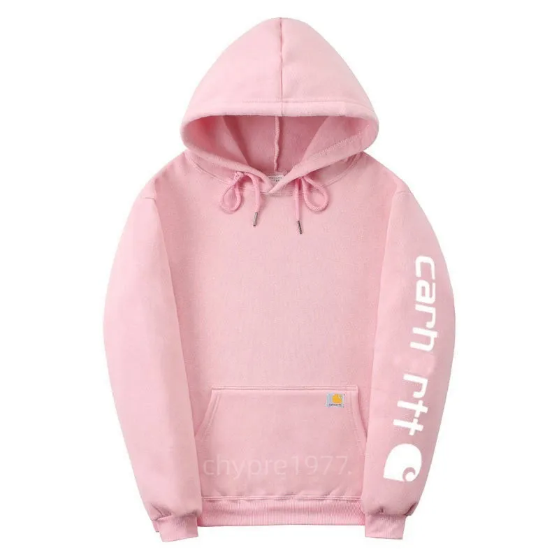 Carharts Letter Print Hoodie Pullover Hip Hop Sweatshirt Men Femmes Femmes Automne Sweatshirts