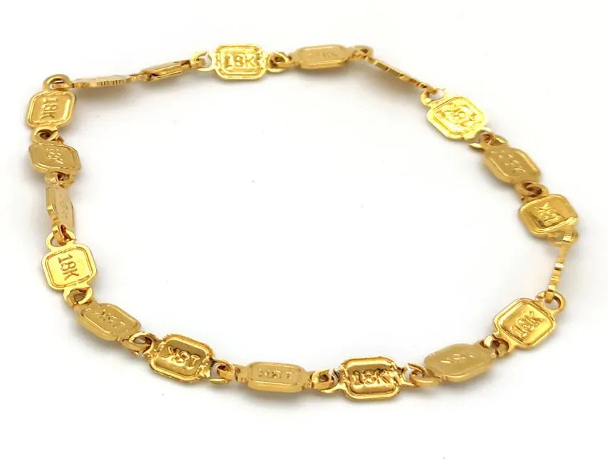 NIEUWE armband enkelbandje 18 k stempel goud GF gele enkelsieraden voet vrouwen Girl039s strand groot klein formaat dom connect link1641170