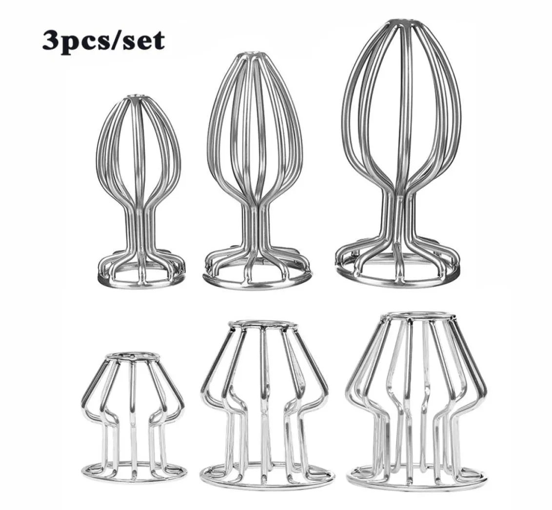 Stainless Steel Hollow Anal sexy Toys Can Strapon Female Masturbator Dilator For Gay Ass Plug Buttplug Massager 3 Size3210006