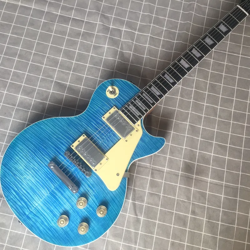 Anpassad butik, Stedandan Blue Electric Guitar, Rosewood Fretboard, Chrome hårdvara, gratis frakt