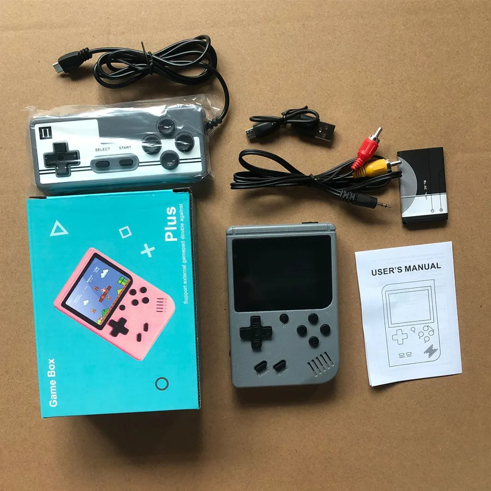 Portable Mini Handheld Games 500 Retro Video Game Console 8-Bit 2.8 Inch Color LCD Double Game Player For Kids Gifts