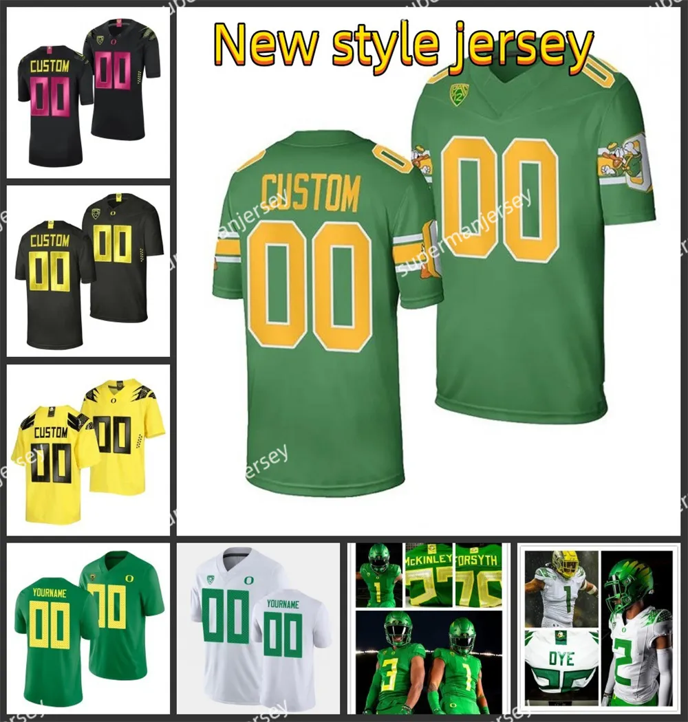 Ncaa College Oregon Ducks Maillots de football Bo Nix Sean Dollars Troy Franklin Justin Flowe Noah Sewell Justin Herbert Kayvon Thibodeaux MarK 2024 Nouveau maillot de style