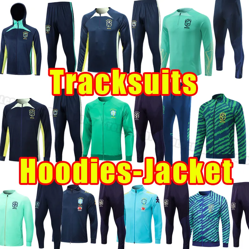 bRAZILIES soccer Tracksuits 2023 2024 Camiseta de futbol PAQUETA COUTINHO FIRMINO brasil 23 24 NEYMAR JR VINI SILVA DANI ALVES long sleeve jacket tracksuit hoodies