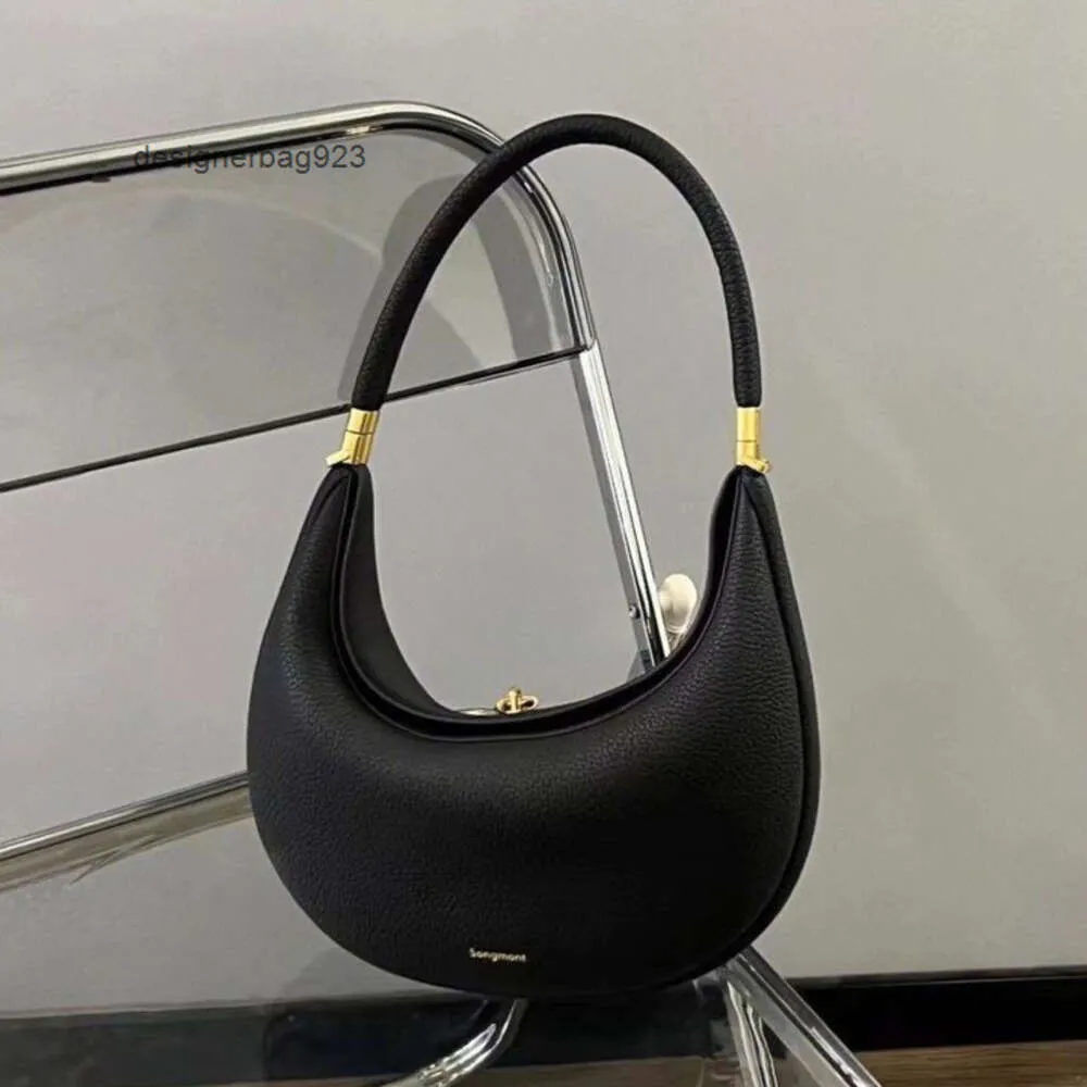 Songmont Luna 2023 Luxury Designer Underarm Hobo Shoulder Bag Half Moon Leather Purse Clutch Bags Handbag Crossbody News