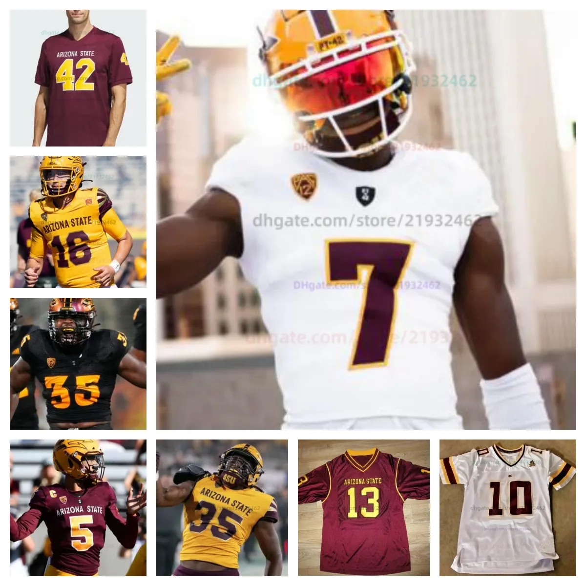 Sun Devils Football Jersey NCAA - Stitched Replica for Men, Women