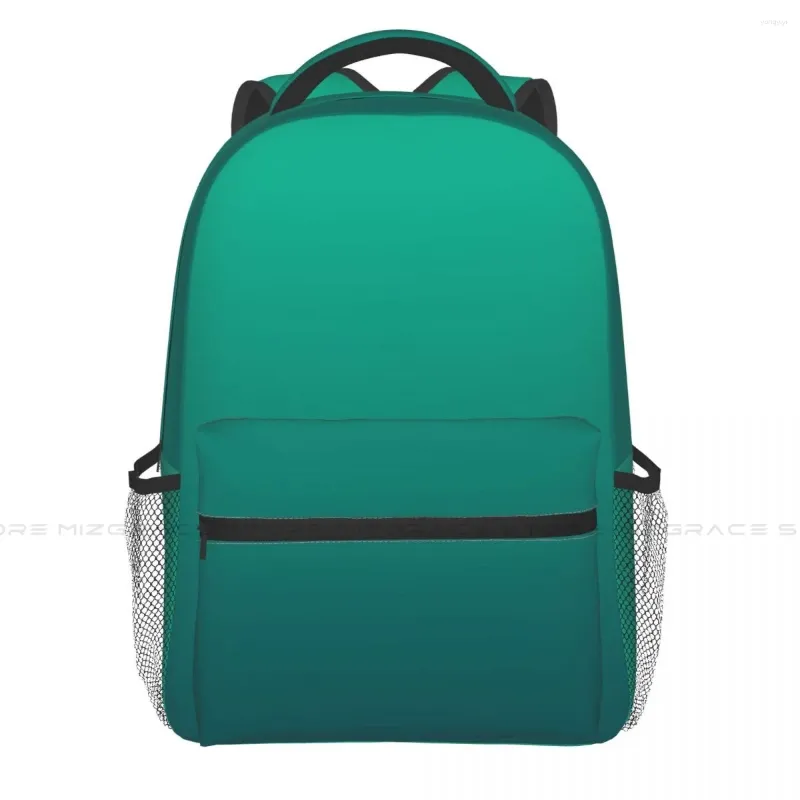 Backpack Turquoise Ombre Backpacks Solid Colour Art Casual Print Student School Bag Women Man's Travel Bags Laptop Daypack