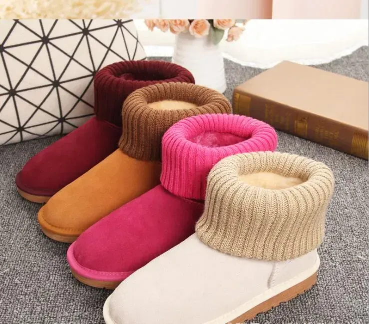 Prevalent classic G/U knitting merge lady Girl women snow boots Mini short Women boots keep warm boots with card dust bag Free transshipment 008