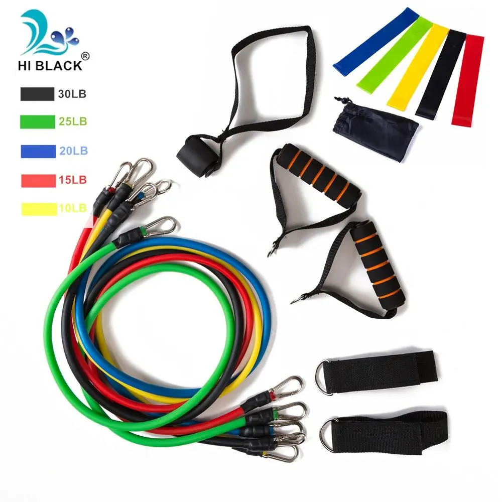 Bands Resistance Band Set 17Pcs Gym Strength Training Rubber Loops Band Workout Fintess Exercise Bands Door Anchor Ankle Strap