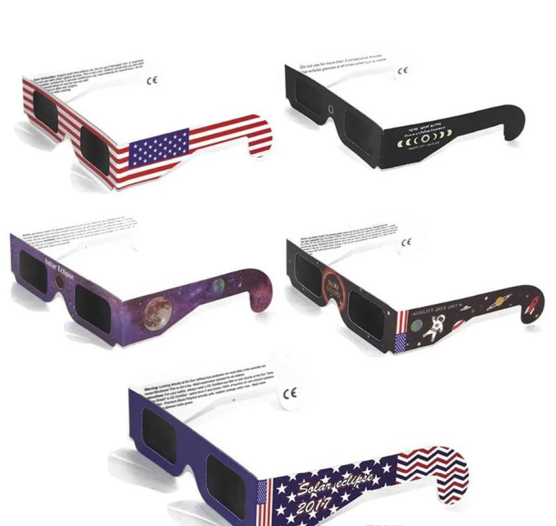 2017 USA Solar Eclipse Glasses Paper Solar Glass Viewing Eyeglasses Protect Your Eyes Safe when 21th August DHL Fast 3145996