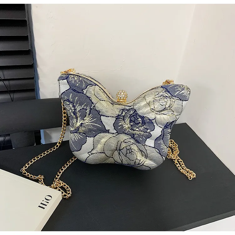 Bolso de diseño de moda bolso de mariposa para mujer bolso de hombro tipo bandolera con cadena única