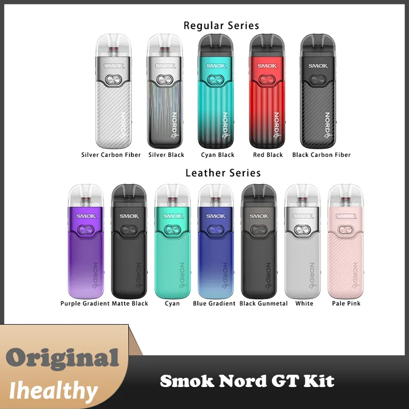 Smok Nord GT Kit 2500mAh 80W Max -utgång med 5 ml Nord GT POD CALL SIDA FILLING THEPLESS AIRFLOW CONTROL COMPATIBLE med RPM 3 -spolar