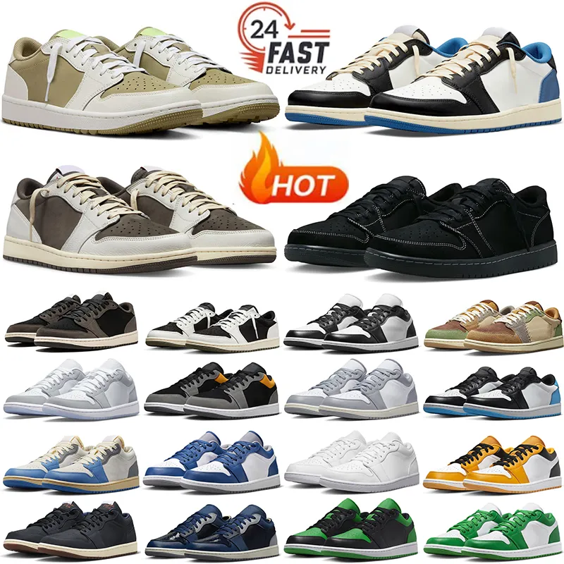 2024 Scarpe da basket calde 1s inversa Mocha Black Phantom Olive Neutro Olive Panda fuori dal fango voodoo all'aperto di scarpe da ginnastica da ginnastica 36-45