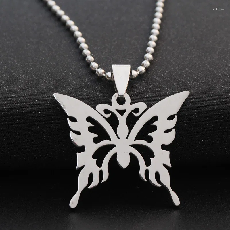 Pendentif Colliers 10 Acier inoxydable Creux Papillon Charme Collier Animal Insecte Bee Effet Bijoux