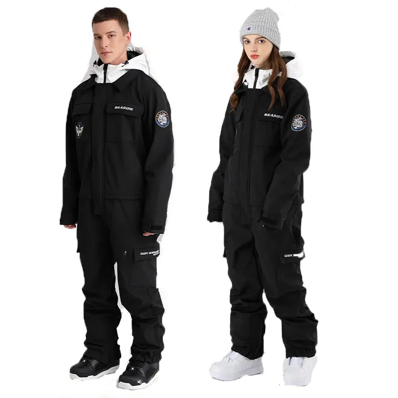 Abbigliamento da lavoro Tute da sci per uomo Donna Set Tute impermeabili antivento traspiranti Sci Snowboard Giacche e pantaloni da sci 231227