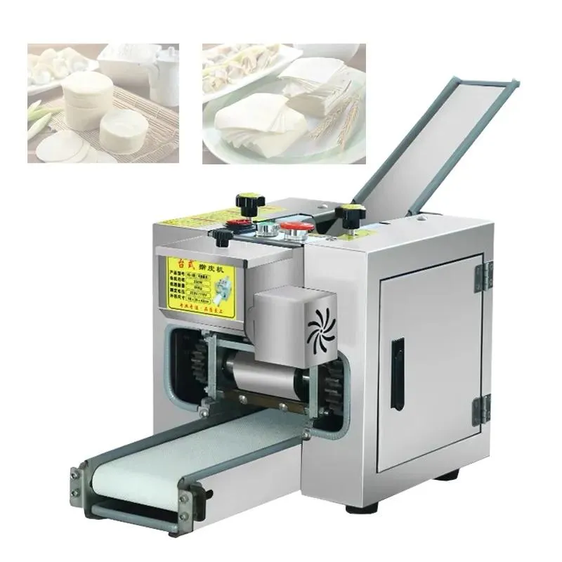 Processadores de aço comercial Dumpling wrapper máquina auto massa rolo imprensa bolinho fabricante elétrico ravioli pele máquina com molde 220v110v