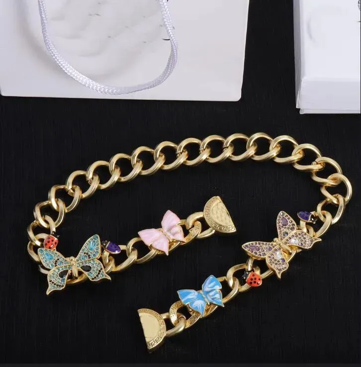 Chokers Driedimensionale stereoscopische Vlinder lieveheersbeestje Chokers Ketting Merk Claviculaire Kettingen Designer Anti Allergie Sieraden Bruiloft