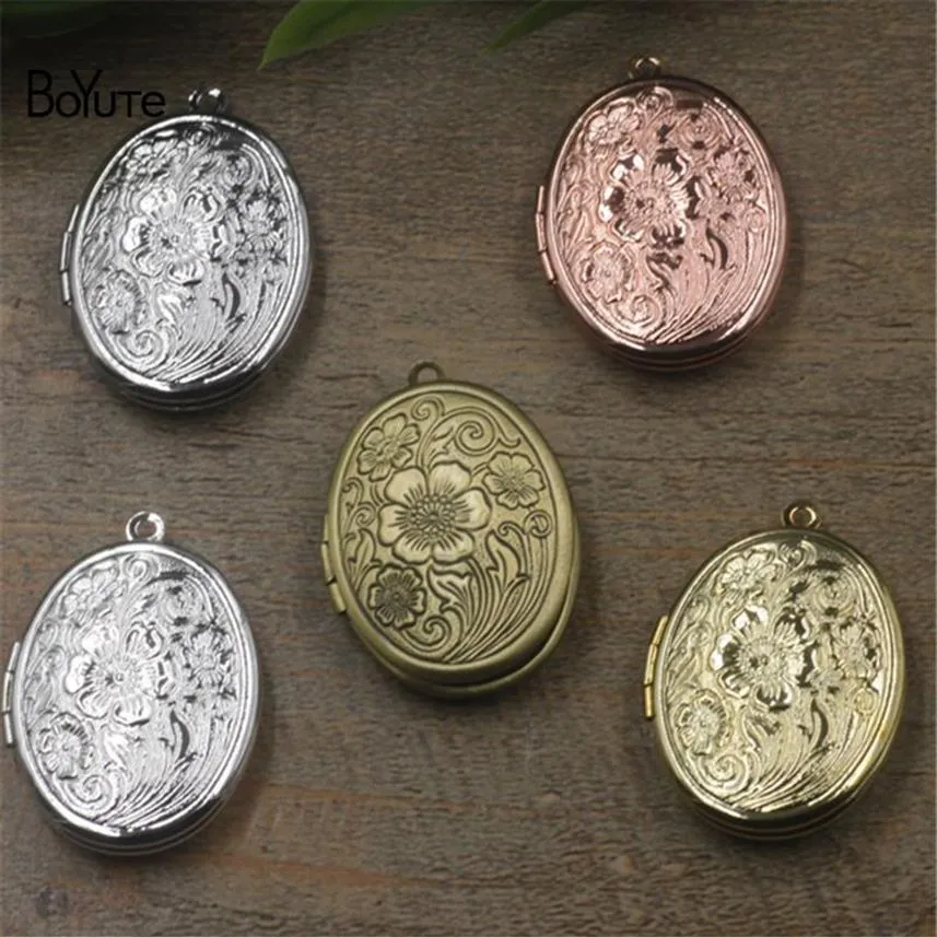 BoYuTe nouveau produit 10 pièces 23 29MM ovale Po médaillon flottant pendentif tout en laiton matériel bijoux Vintage Pendant288e