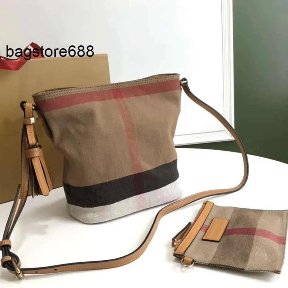 Bags Bags Crossbody Bucket Bag Shopping Canvas Check Tote Bag Women Handbag Purse Calfskin Leather Shoulder Bags Zipper Wallet Fashion