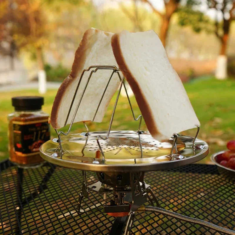 Stainless Steel Portable Camping Toaster Grill Outdoor Folding Multi purpose Oven