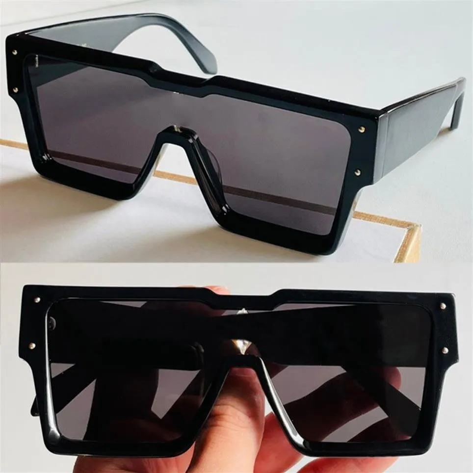 Mens designer SUNGLASSES Z1547 square one-piece lens with four-leaf crystal decoration BLACK and White men classic sun glasses fas266a