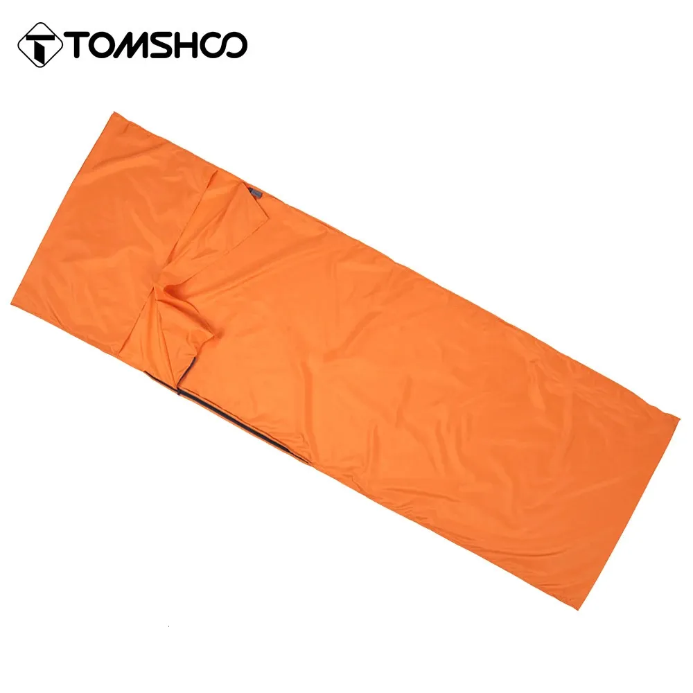 Tomshoo 70*210 cm Portable Sleeping Bag Outdoor Travel Camping Vandring Polyester Pongee Frisk sovsäckfoder med örngott 231227