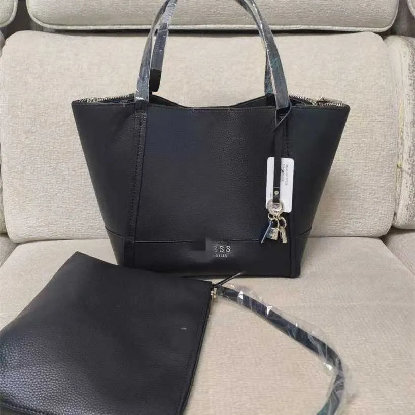 18% de réduction sur le sac de designer GUES Pure Color Mother Leisure Shopping Lock Head Simplifié pour femmes Grand sac à bandoulière